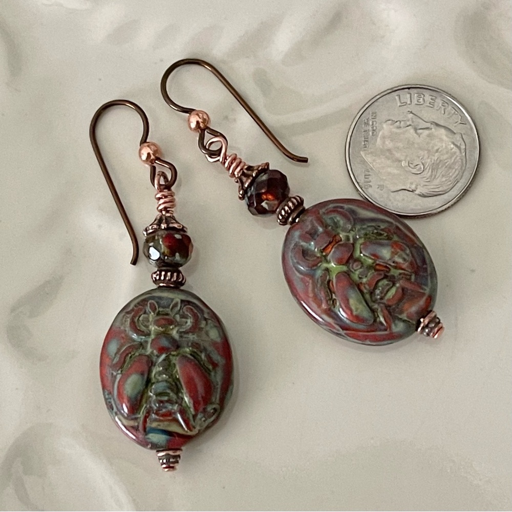ARTISAN Earrings - “Just Bee” Dangles - Picture 5 of 7
